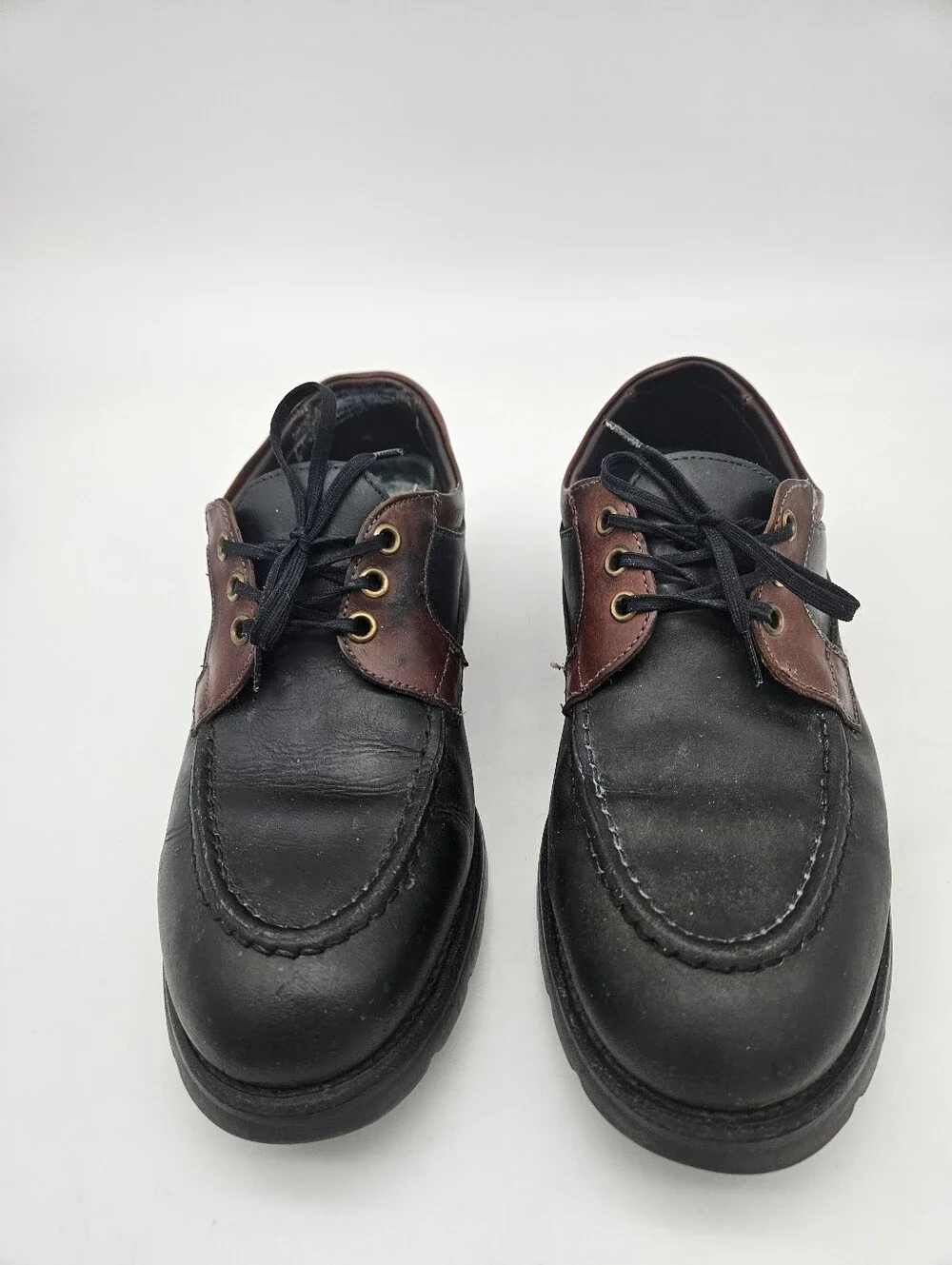 VTG Allen Edmonds Lifestyles Boat Shoes Brown  Leather  Men 10.5 B Made in USA